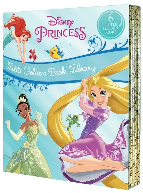 Disney Princess Little Golden Book Library -- 6 Little Golden Books: Tangled; Brave; The Princess and the Frog; The Little Mermaid; Beauty and the Bea - Boxed Set