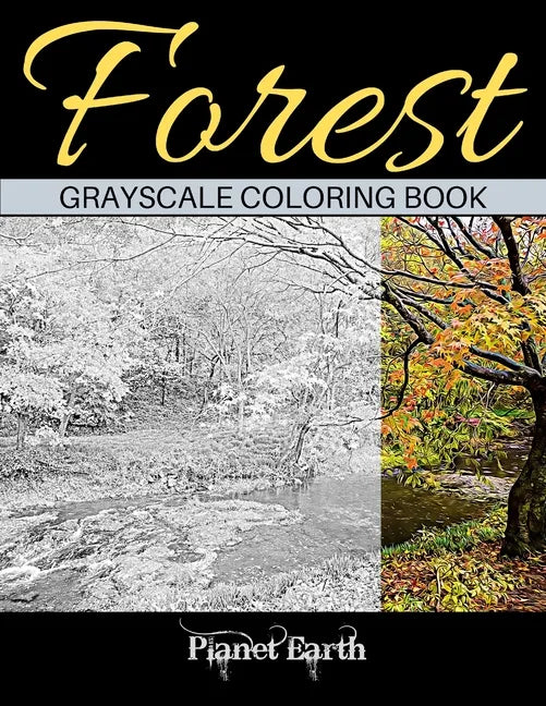 Forest Grayscale Coloring Book: Adult Coloring Book. Beautiful Images of the Forest. - Paperback