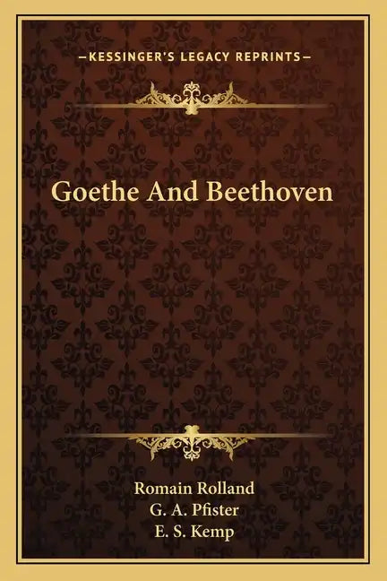 Goethe and Beethoven - Paperback