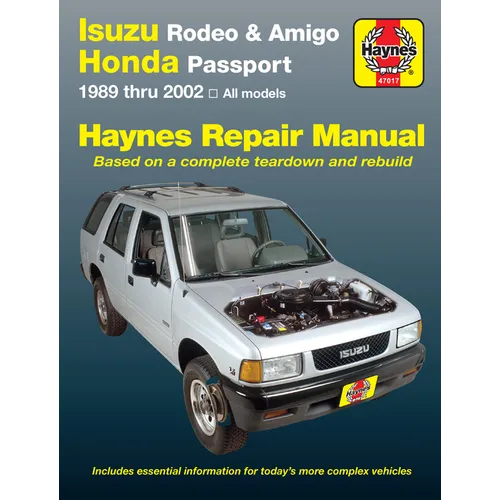 Isuzu Rodeo & Amigo 1989-02 - Paperback