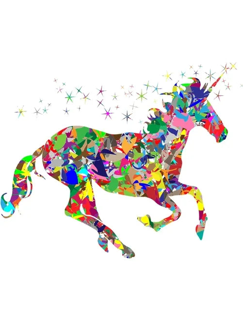 Colorful Unicorn Notebook: 100 Pages 8.5