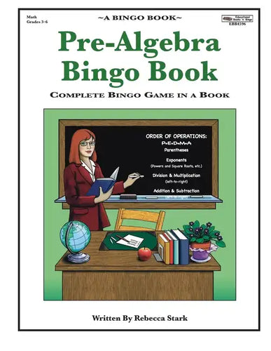 Pre-Algebra Bingo Book: Complete Bingo Game In A Book - Paperback