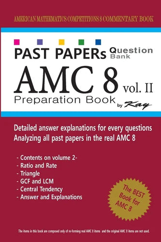 Past Papers Question Bank AMC8 [volume 2]: amc8 math preparation book - Paperback