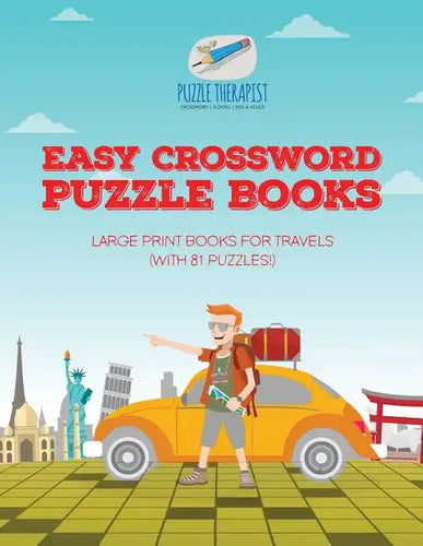 Easy Crossword Puzzle Books Large Print Books for Travels (with 81 puzzles!) - Paperback