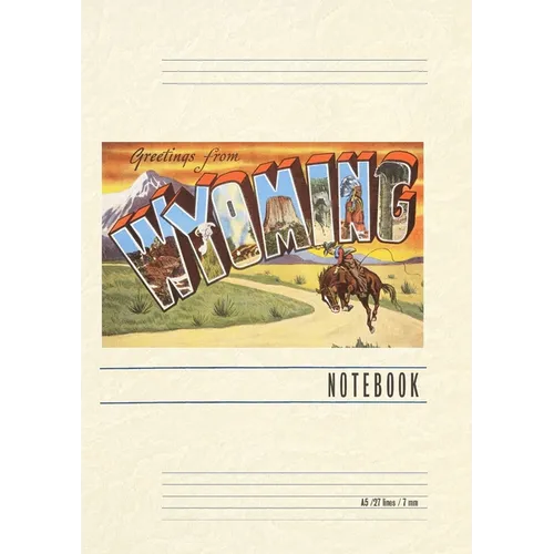 Vintage Lined Notebook Greetings from Wyoming