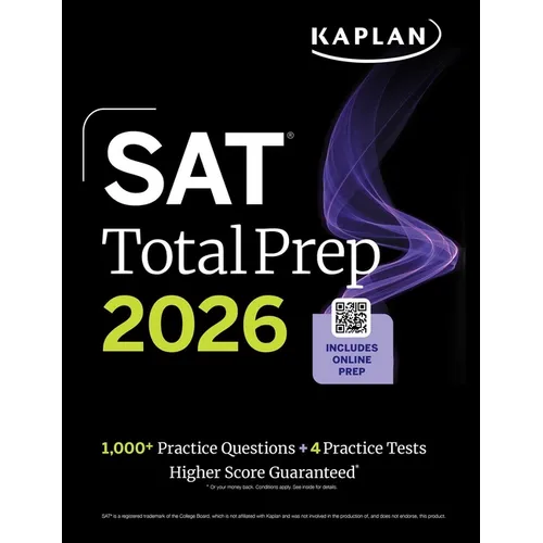 SAT Total Prep 2026: Includes 4 Full Length Practice Tests, 1,100+ Practice Questions + 1 Year Access to Online Quizzes and Video Lessons and Tutorial