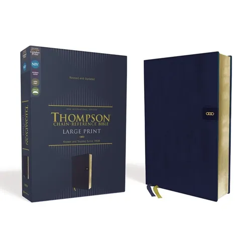 Niv, Thompson Chain-Reference Bible, Large Print, Leathersoft, Navy, Red Letter, Comfort Print - Imitation Leather