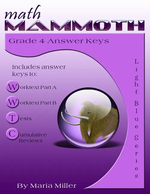 Math Mammoth Grade 4 Answer Keys - Paperback