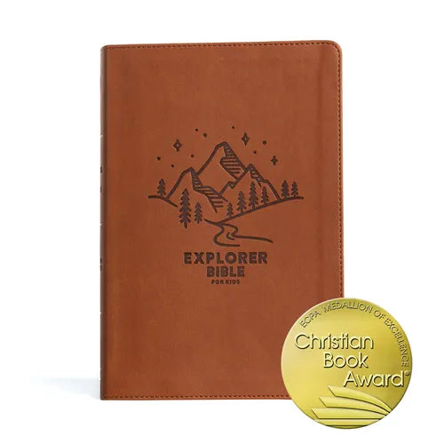 CSB Explorer Bible for Kids, Brown Mountains Leathertouch, Indexed: Placing God's Word in the Middle of God's World - Imitation Leather