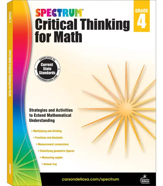 Spectrum Critical Thinking for Math, Grade 4: Volume 46 - Paperback