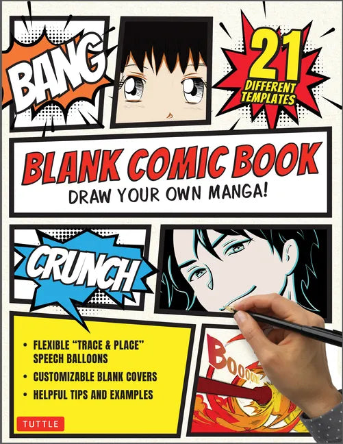 Blank Comic Book: Draw Your Own Manga! (84 Blank Pages of 21 Different Templates) - Paperback