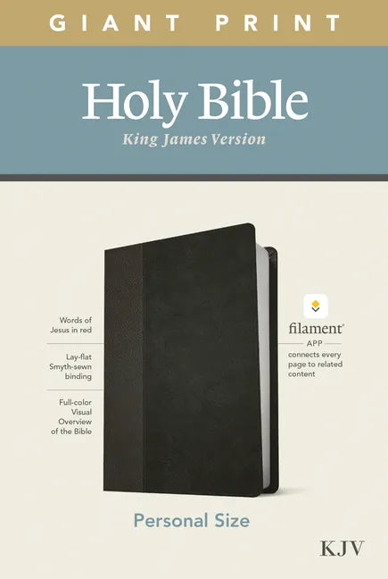 KJV Personal Size Giant Print Bible, Filament Enabled Edition (Leatherlike, Black/Onyx) - Imitation Leather