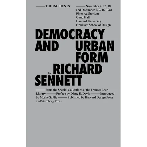 Democracy and Urban Form - Hardcover