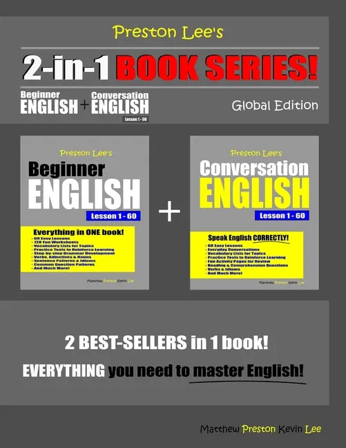 Preston Lee's 2-in-1 Book Series! Beginner English & Conversation English Lesson 1 - 60 Global Edition - Paperback