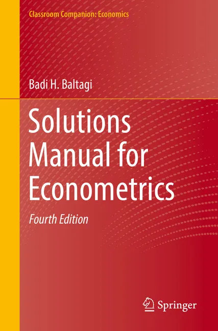 Solutions Manual for Econometrics - Paperback