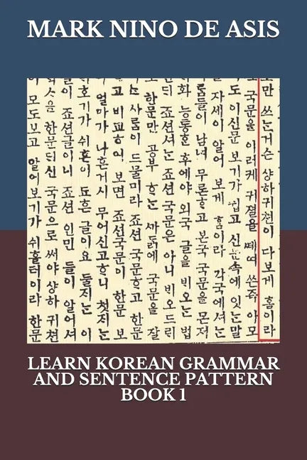 Learn Korean Grammar and Sentence Pattern Book 1 - Paperback