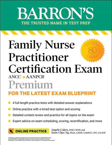 Family Nurse Practitioner Certification Exam Premium: 4 Practice Tests + Comprehensive Review + Online Practice - Paperback