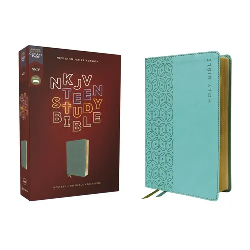 Nkjv, Teen Study Bible, Leathersoft, Teal, Comfort Print - Imitation Leather