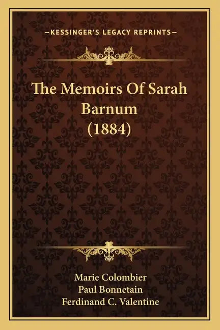 The Memoirs Of Sarah Barnum (1884) - Paperback