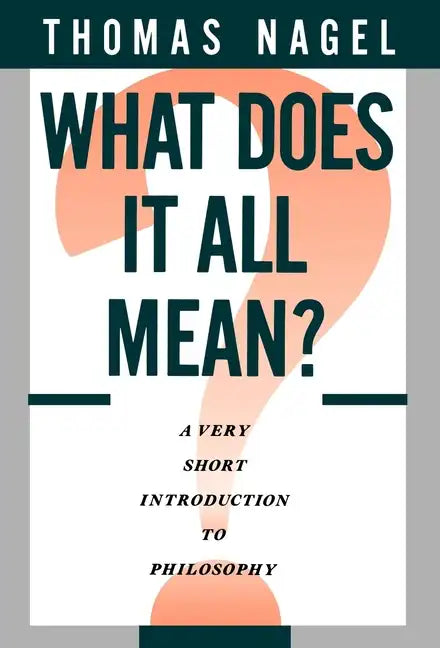 What Does It All Mean: A Very Short Introduction to Philosophy - Hardcover