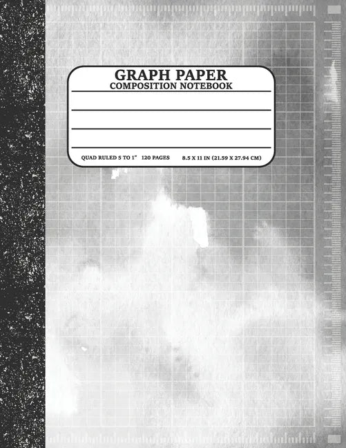Graph Paper Composition Notebook: Math and Science Lover Graph Paper Cover Watercolor Silver (Quad Ruled 5 squares per inch, 120 pages) Birthday Gifts - Paperback