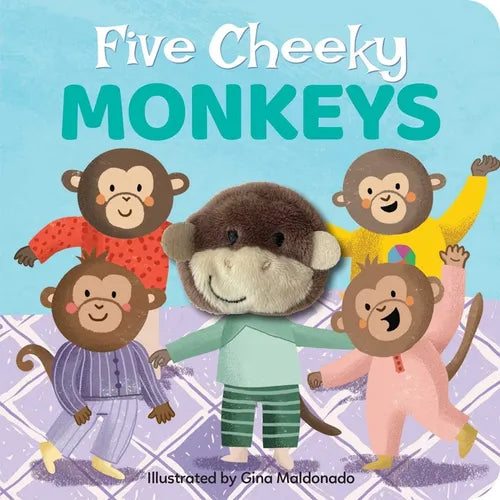 Five Cheeky Monkeys: Finger Puppet Board Book - Board Book