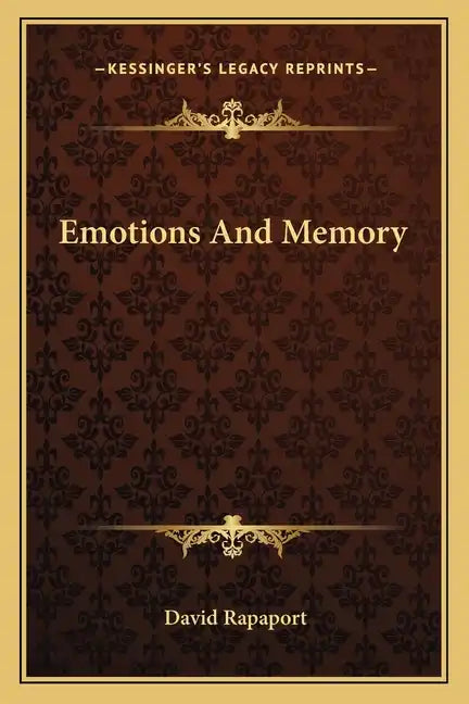 Emotions and Memory - Paperback