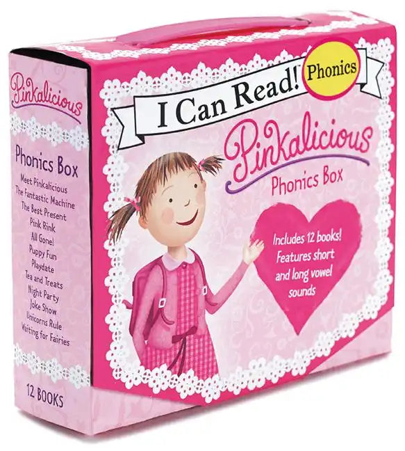 Pinkalicious 12-Book Phonics Fun!: Includes 12 Mini-Books Featuring Short and Long Vowel Sounds - Boxed Set