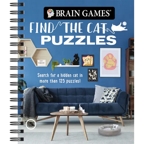 Brain Games - Find the Cat Puzzles: Search for a Hidden Cat in More Than 125 Puzzles! Volume 3 - Spiral