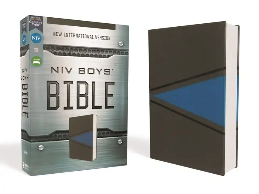 Niv, Boys Bible, Leathersoft, Gray/Blue, Comfort Print - Imitation Leather