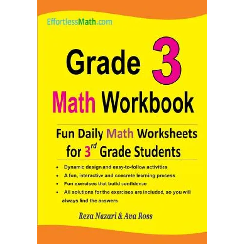 Grade 3 Math Workbook: Fun Daily Math Worksheets for 3rd Grade Students - Paperback