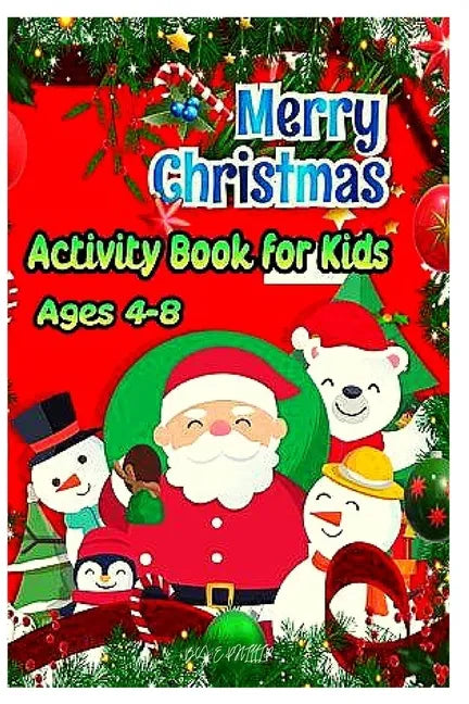 merry christmas activity book for kids ages 4-8 - Paperback
