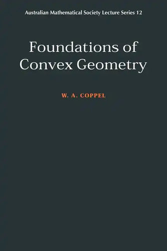Foundations of Convex Geometry - Paperback