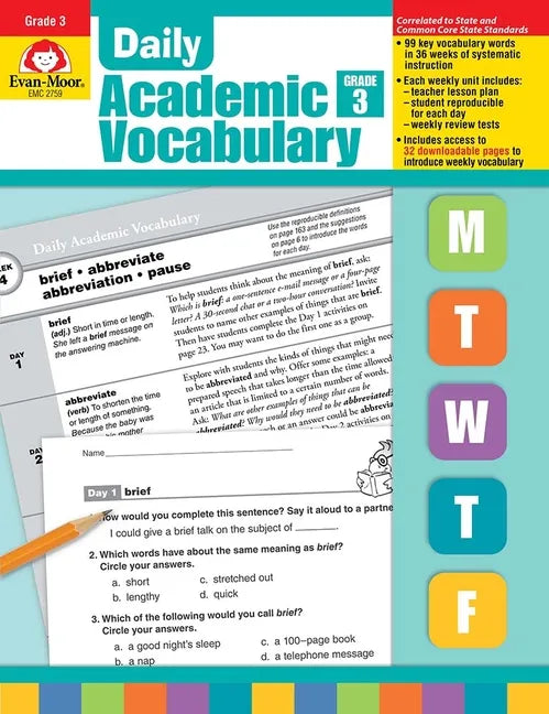 Daily Academic Vocabulary, Grade 3 Teacher Edition - Paperback