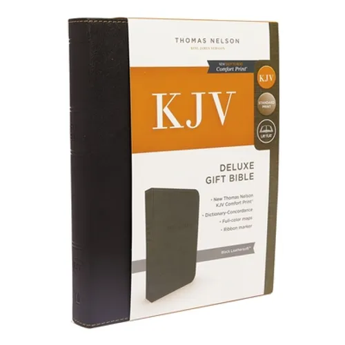 KJV, Deluxe Gift Bible, Imitation Leather, Black, Red Letter Edition - Imitation Leather