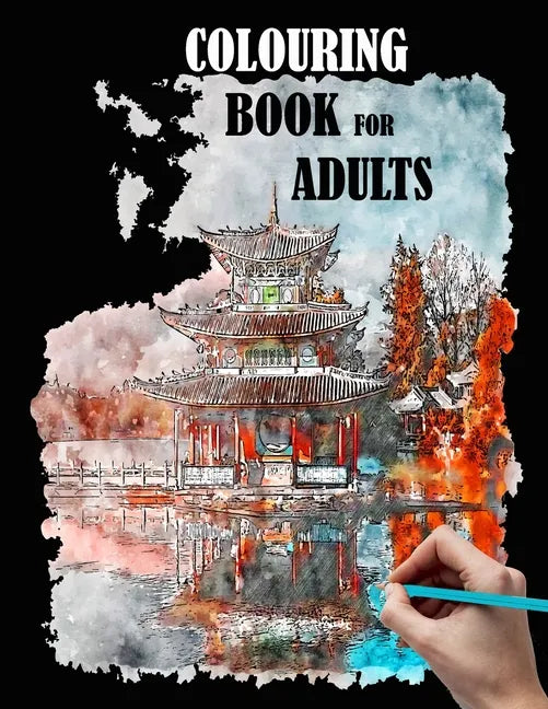 Colouring book for adults: city, houses, flowers, coloring books for adult, beautiful patterns and sketches to color - Paperback