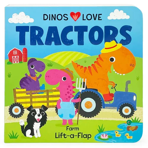 Dinos Love Tractors - Board Book