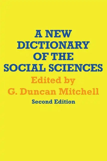 A New Dictionary of the Social Sciences - Paperback