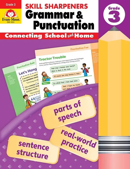 Skill Sharpeners: Grammar & Punctuation, Grade 3 Workbook - Paperback