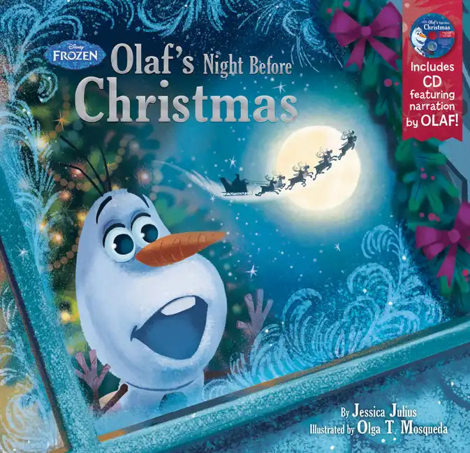 Frozen Olaf's Night Before Christmas Book & CD - Hardcover