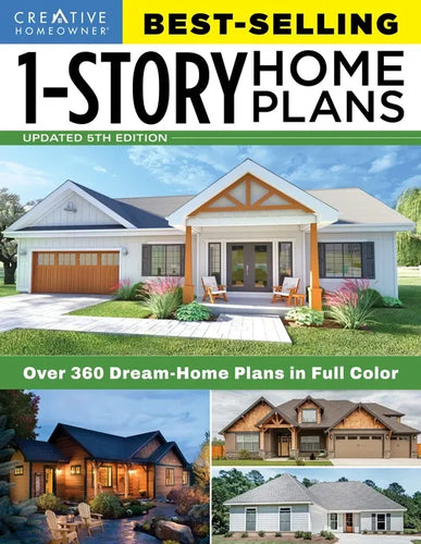 Best-Selling 1-Story Home Plans, 5th Edition: Over 360 Dream-Home Plans in Full Color - Paperback