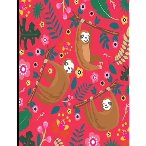 This Is My Super Cute Sloth Puzzle Book: Red Cover Sloth Puzzle Book With 110 Pages. Tic Tac Toe, Hangman, 4 In A Row & Dots And Boxes Activities Book - Paperback