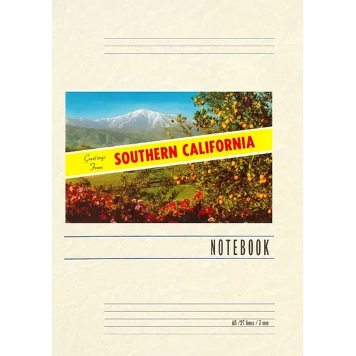 Vintage Lined Notebook Greetings from Southern California - Paperback