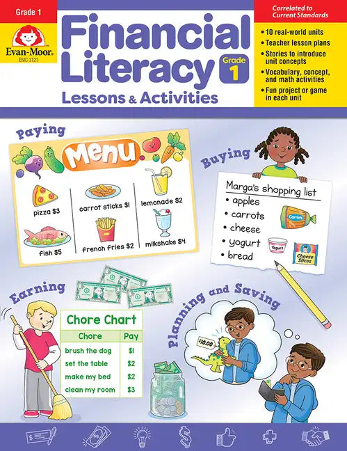 Financial Literacy Lessons and Activities, Grade 1 Teacher Resource - Paperback
