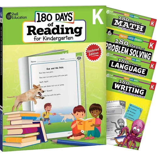 180 Days(tm) Reading, Math, Language, Writing, & Problem Solving for Kindergarten: 5-Book Set: Practice, Assess, Diagnose - Paperback