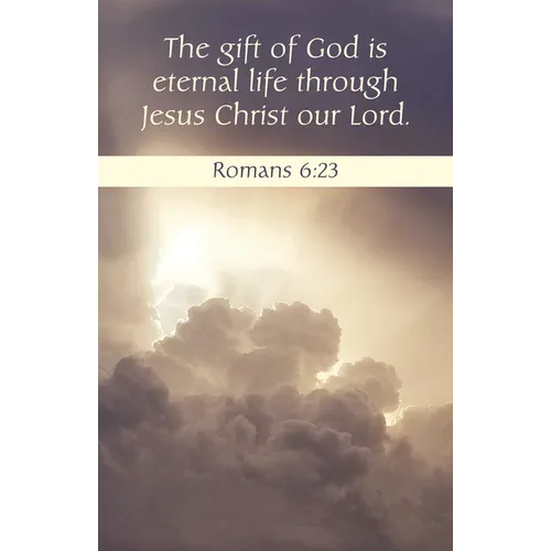 Funeral Bulletin: The Gift (Package of 100): Romans 6:23 (Kjv) - Paperback