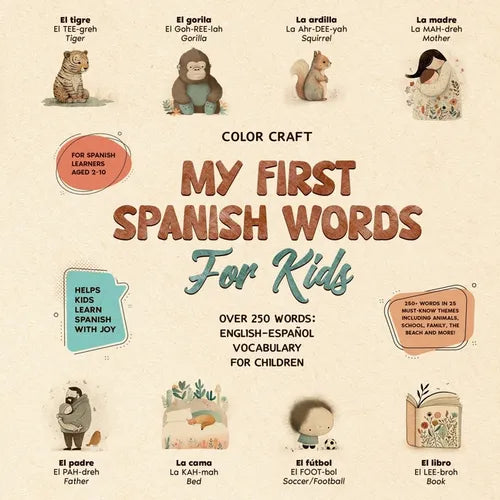 My First Spanish Words Book For Kids: English-Español for Young Learners Aged 2-10, With 250+ illustrations - Paperback