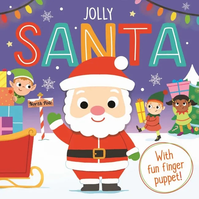 Jolly Santa: A Finger Puppet Board Book - Board Book