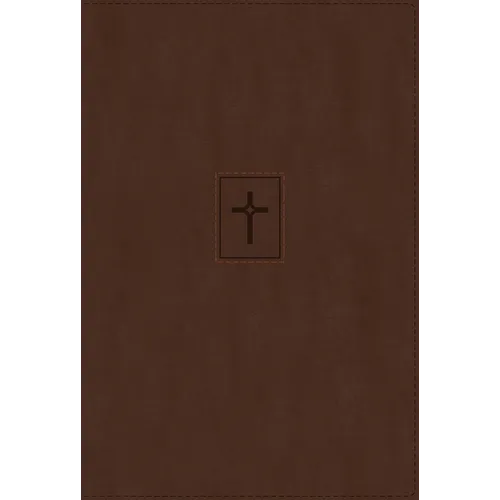 Niv, Thinline Bible, Large Print, Leathersoft, Brown, Red Letter, Thumb Indexed, Comfort Print - Imitation Leather
