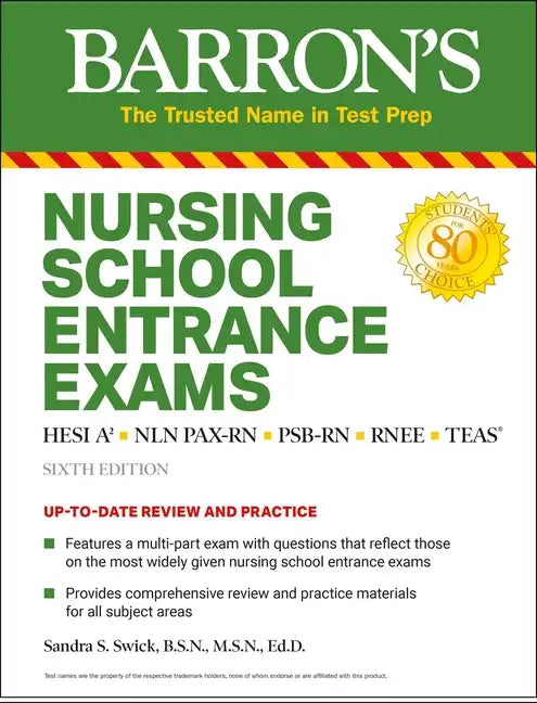 Nursing School Entrance Exams: Hesi A2 / Nln Pax-RN / Psb-RN / Rnee / Teas - Paperback